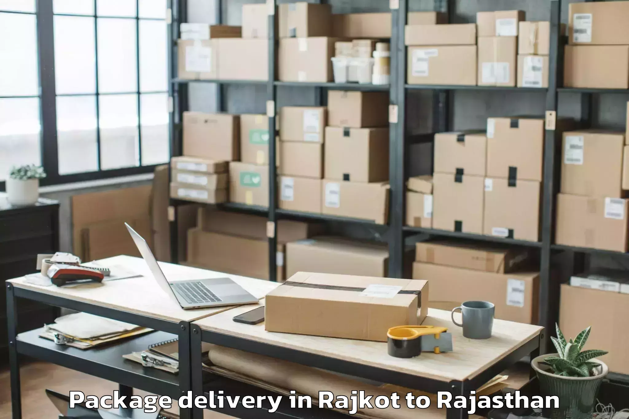 Hassle-Free Rajkot to Udaipur Package Delivery